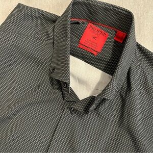 Proper Sport Contemporary Fit sz L 4-way stretch men's shirt, gray, performance